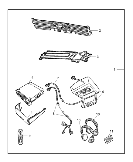 2007 Jeep Grand Cherokee Player-Dvd Diagram for 56038783AE