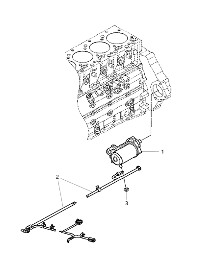 2007 Dodge Ram 2500 Wiring-Starter Diagram for 68005446AA