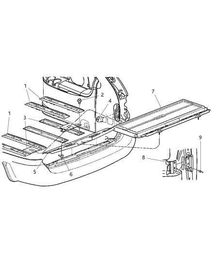 2001 Chrysler Voyager Cargo Organizer Diagram