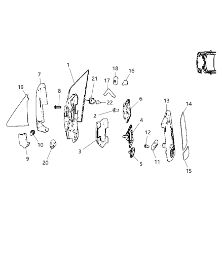 2007 Dodge Sprinter 2500 Outside Rear View Mirror Diagram 2