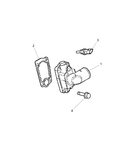2016 Ram ProMaster 1500 Gasket-THERMOSTAT Diagram for 68099632AA