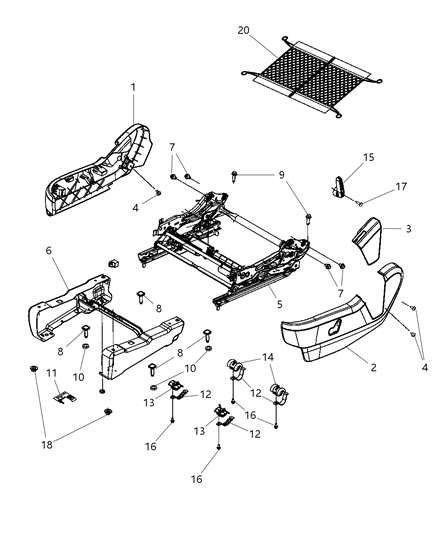 2008 Chrysler Town & Country Rise-Seat Diagram for 1JA991S3AA