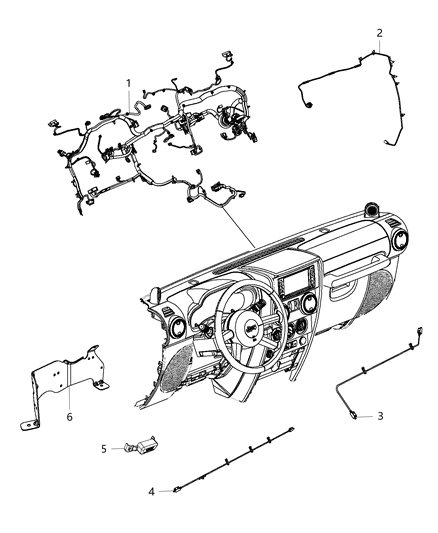 2017 Jeep Wrangler Wiring-Instrument Panel Diagram for 68262842AC