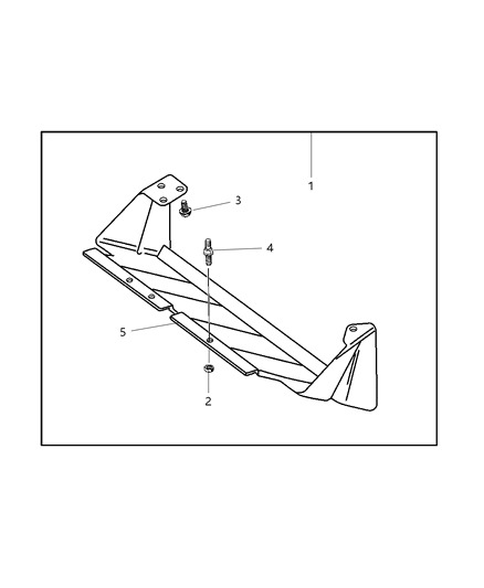 2001 Jeep Cherokee Skid Plate - Front Diagram