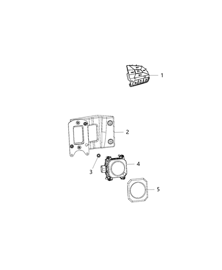 2016 Dodge Challenger Bracket-Adaptive Cruise Control Diagram for 68184773AA