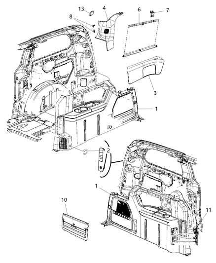 2008 Chrysler Town & Country Cover-Jack Diagram for 1NG44ES3AA