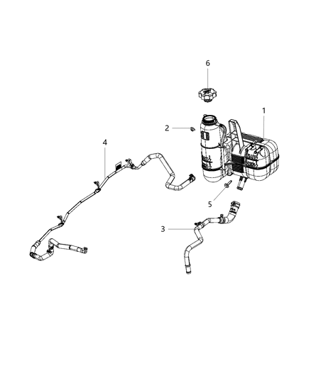 2019 Ram 3500 Coolant Recovery Bottle Diagram 1