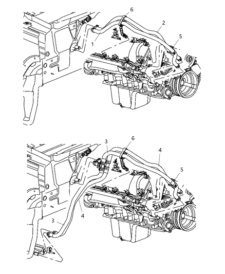 2006 Jeep Commander Hose-Heater Return Diagram for 68000971AA