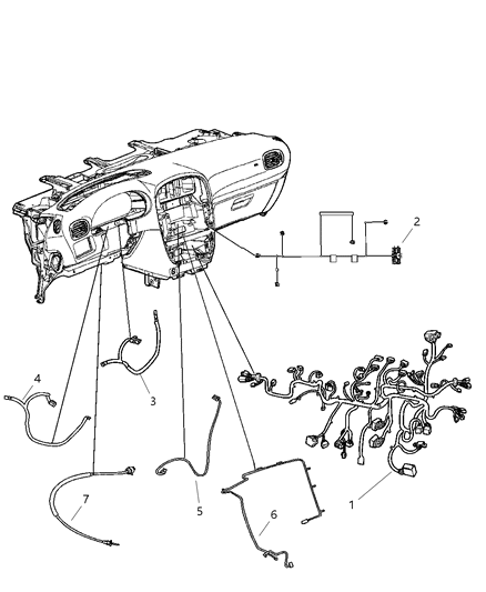 2007 Dodge Caravan Wiring-Instrument Panel Diagram for 4869881AA