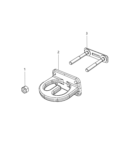 2011 Ram 2500 Tow Hooks, Front Diagram