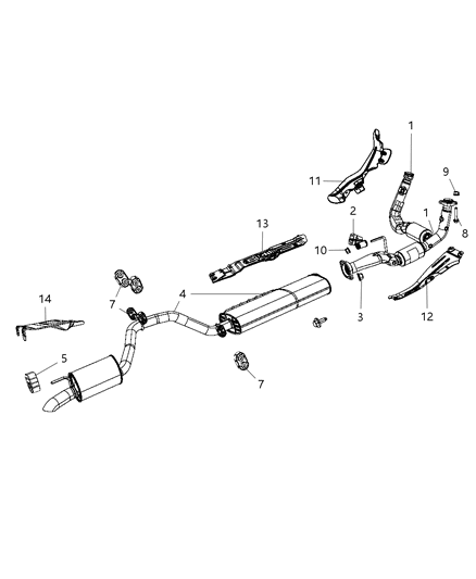 2008 Jeep Commander Exhaust System Diagram 2