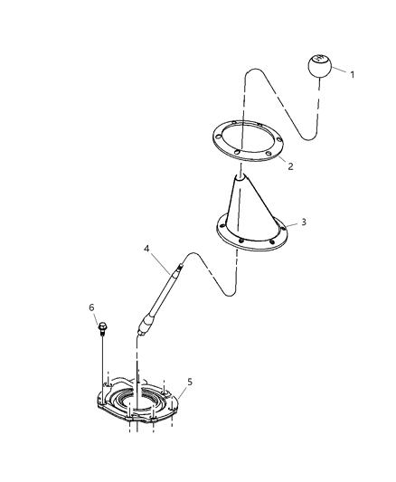 2004 Dodge Ram 2500 Lever-Gearshift Diagram for 5037436AA