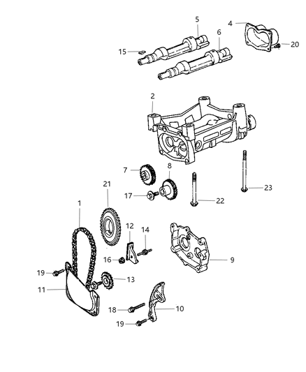 2006 Chrysler Sebring Balance Shafts Diagram 2