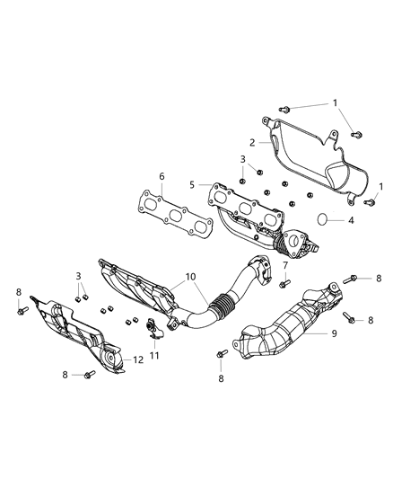 2021 Ram 1500 Manifold-Exhaust Diagram for 68490217AA