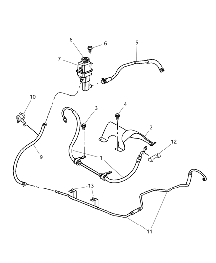 2003 Chrysler Sebring Cooler-Power Steering Diagram for 4879289AB