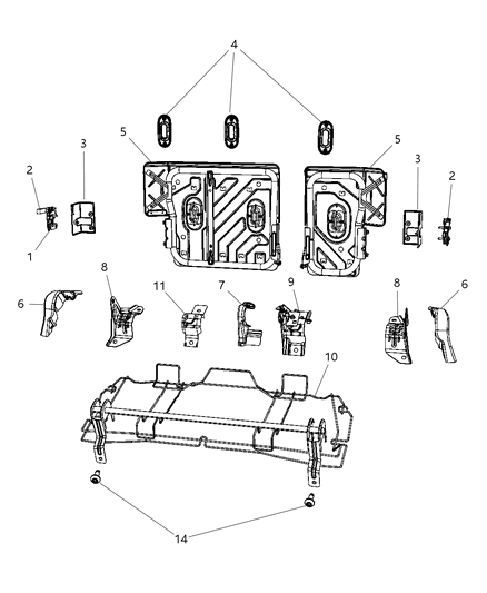 2009 Dodge Caliber Strap-Seat Diagram for 1DS951DAAA