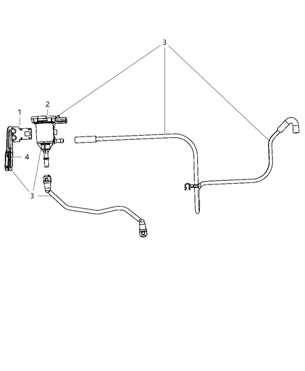 2010 Chrysler Town & Country Emission Control Vacuum Harness Diagram