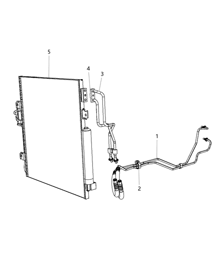 2007 Dodge Nitro Hose-Oil Cooler Pressure And Ret Diagram for 55037841AE