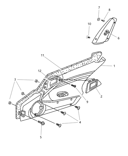 1999 Dodge Viper Front Door Panel Diagram