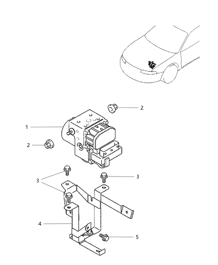 2000 Chrysler Sebring Coupe Hydraulic Unit Diagram
