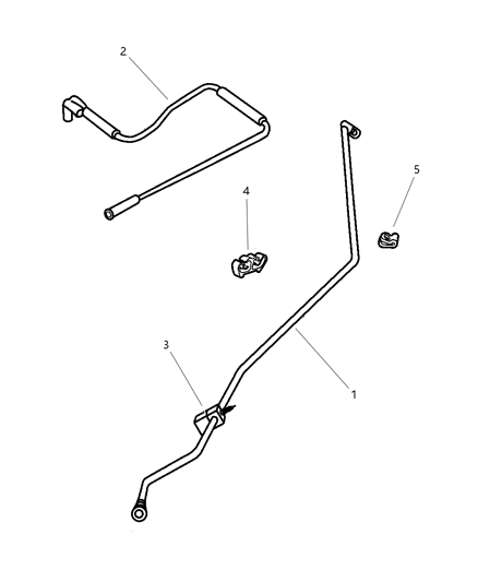 1998 Dodge Ram Van Fuel Lines, Front Diagram 1