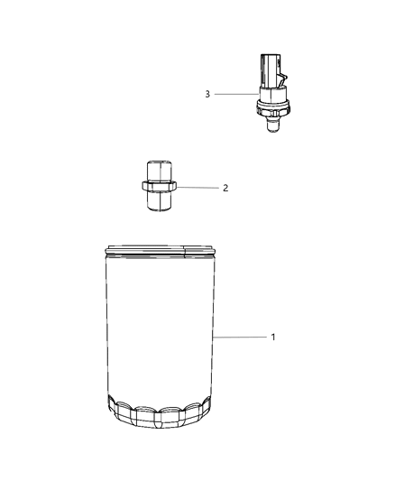 2008 Chrysler Aspen Engine Oil Filter & Splash Guard Diagram 2