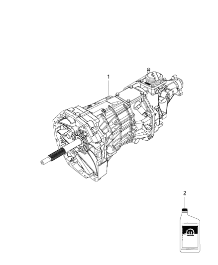 2015 Dodge Viper Transmission / Transaxle Assembly Diagram 2