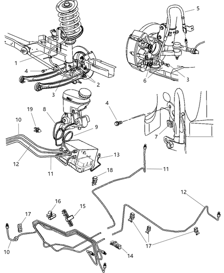 2005 Dodge Neon Line-Brake Diagram for 4860045AB