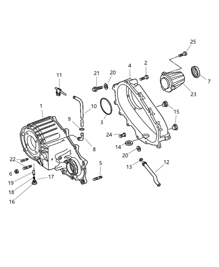 2007 Dodge Dakota Case & Related Parts Diagram 2