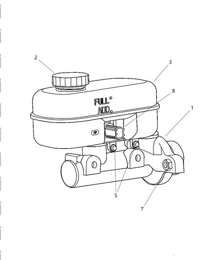 2003 Dodge Viper Brake Master Cylinder Diagram