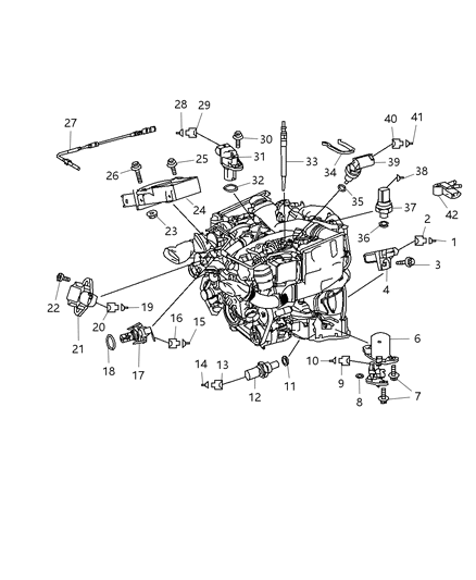 2009 Dodge Sprinter 3500 Sensor-Temperature Gauge Diagram for 5103534AB