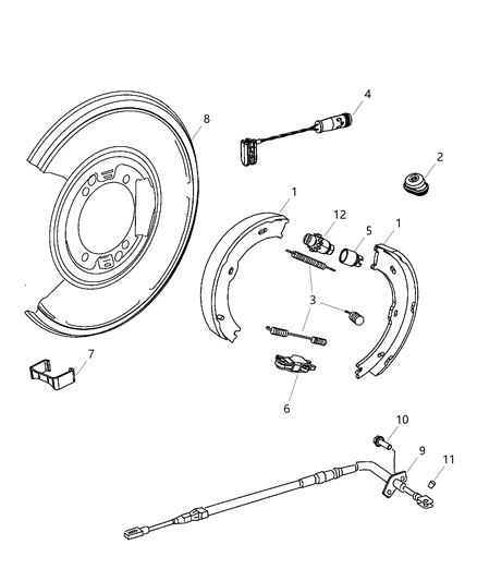 2009 Dodge Sprinter 3500 Park Brake Assembly, Rear Disc Diagram