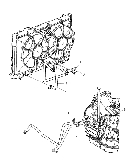 2003 Dodge Neon Hose-Transmission Oil Return Diagram for 5278926AD