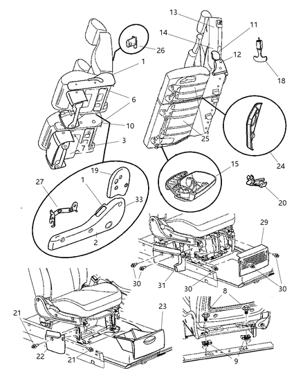 2004 Chrysler PT Cruiser Handle-Seat Release Diagram for ZK351FLAA