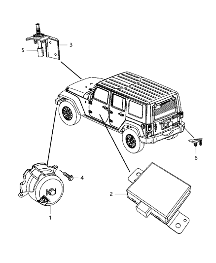 2012 Jeep Wrangler Siren Alarm System Diagram
