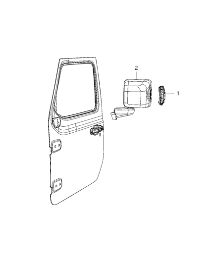 2021 Jeep Gladiator Lamps, Outside Mirror Diagram