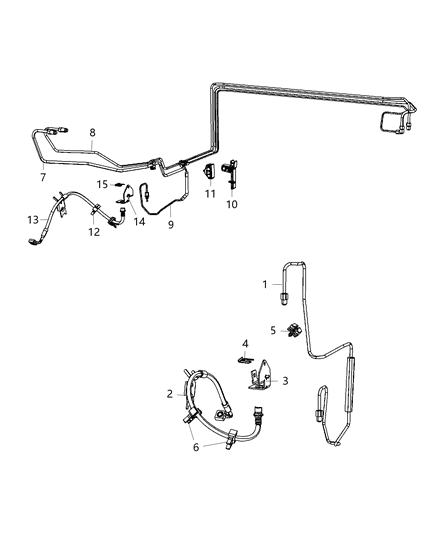 2011 Dodge Charger Front Brake Lines & Hoses Diagram 2