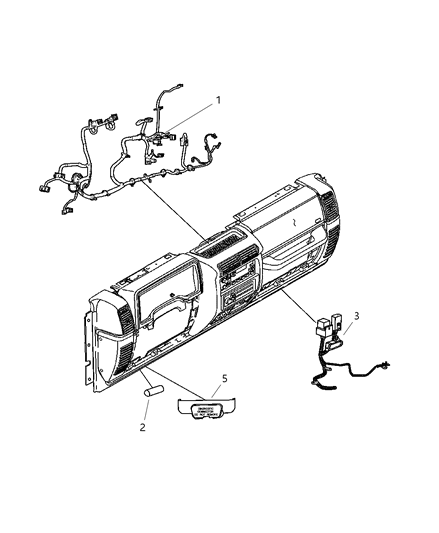 2005 Jeep Wrangler Wiring-Instrument Panel Diagram for 56047307AB