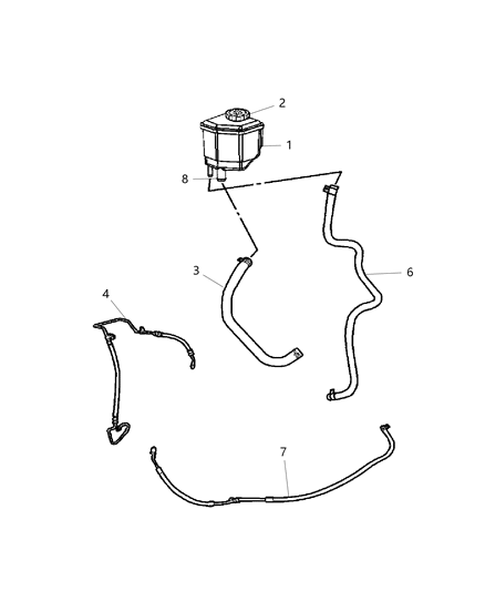 2007 Dodge Charger Hose-Power Steering Pressure Diagram for 5180007AB