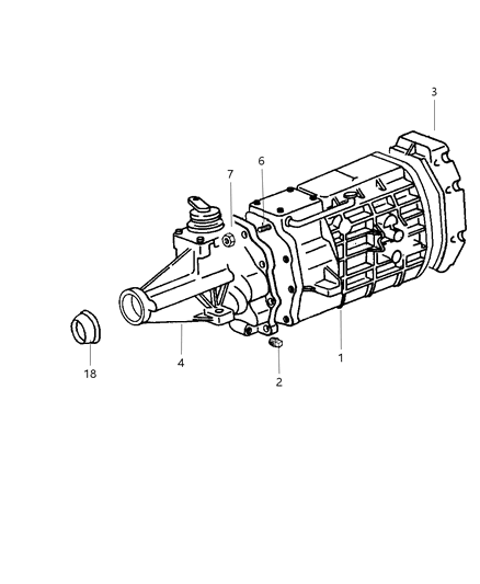 2002 Dodge Viper Case & Extension Diagram