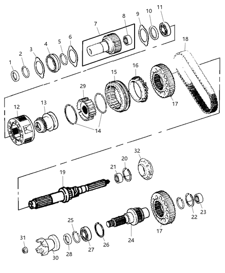 2009 Dodge Ram 3500 Pickup Gear Train Diagram 1