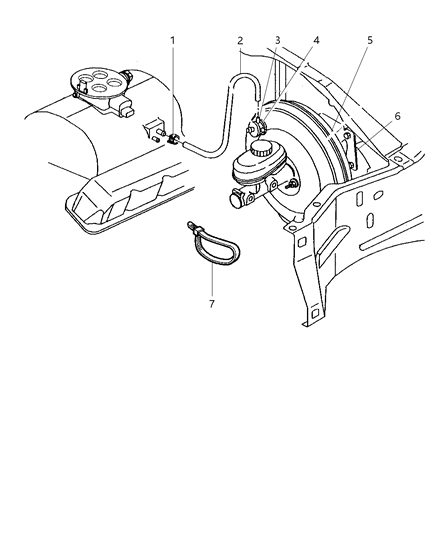 2002 Dodge Durango Booster, Power Brake Diagram