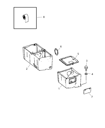 2008 Dodge Sprinter 2500 RISER-Seat Diagram for 68010942AA