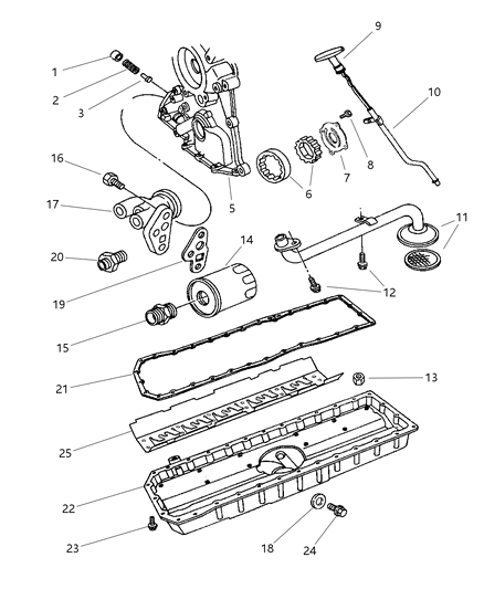 2000 Dodge Viper Engine Oiling Diagram