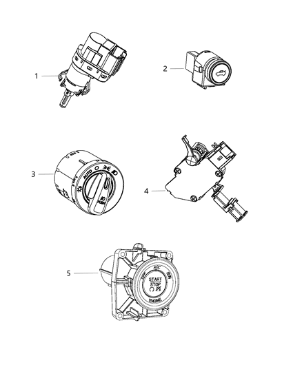 2012 Dodge Dart Bracket-Switch Diagram for 68139105AA