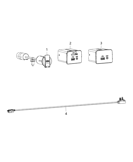 2016 Ram 3500 U Connect Media & Charging Center Diagram