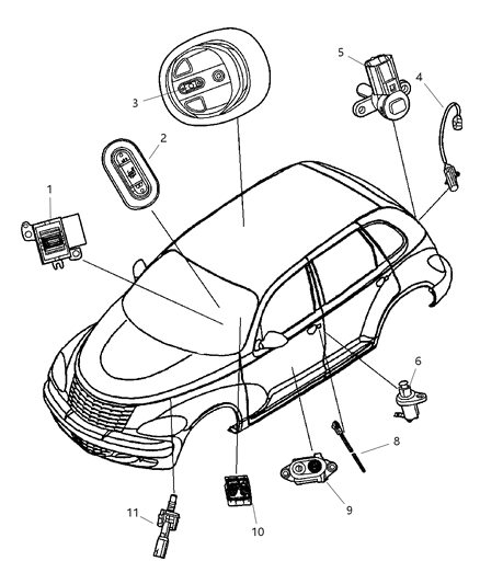 2004 Chrysler PT Cruiser Switch-LIFTGATE Diagram for 4671677AC