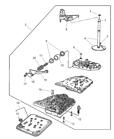 2001 Chrysler PT Cruiser Valve Body Diagram