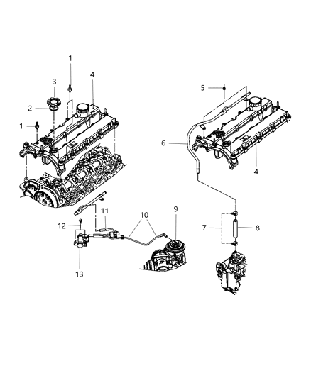 2007 Jeep Wrangler Cylinder Head & Components Diagram 2