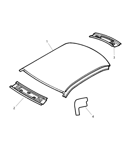 2002 Dodge Intrepid Header-Rear Window Opening Diagram for 4575197AE